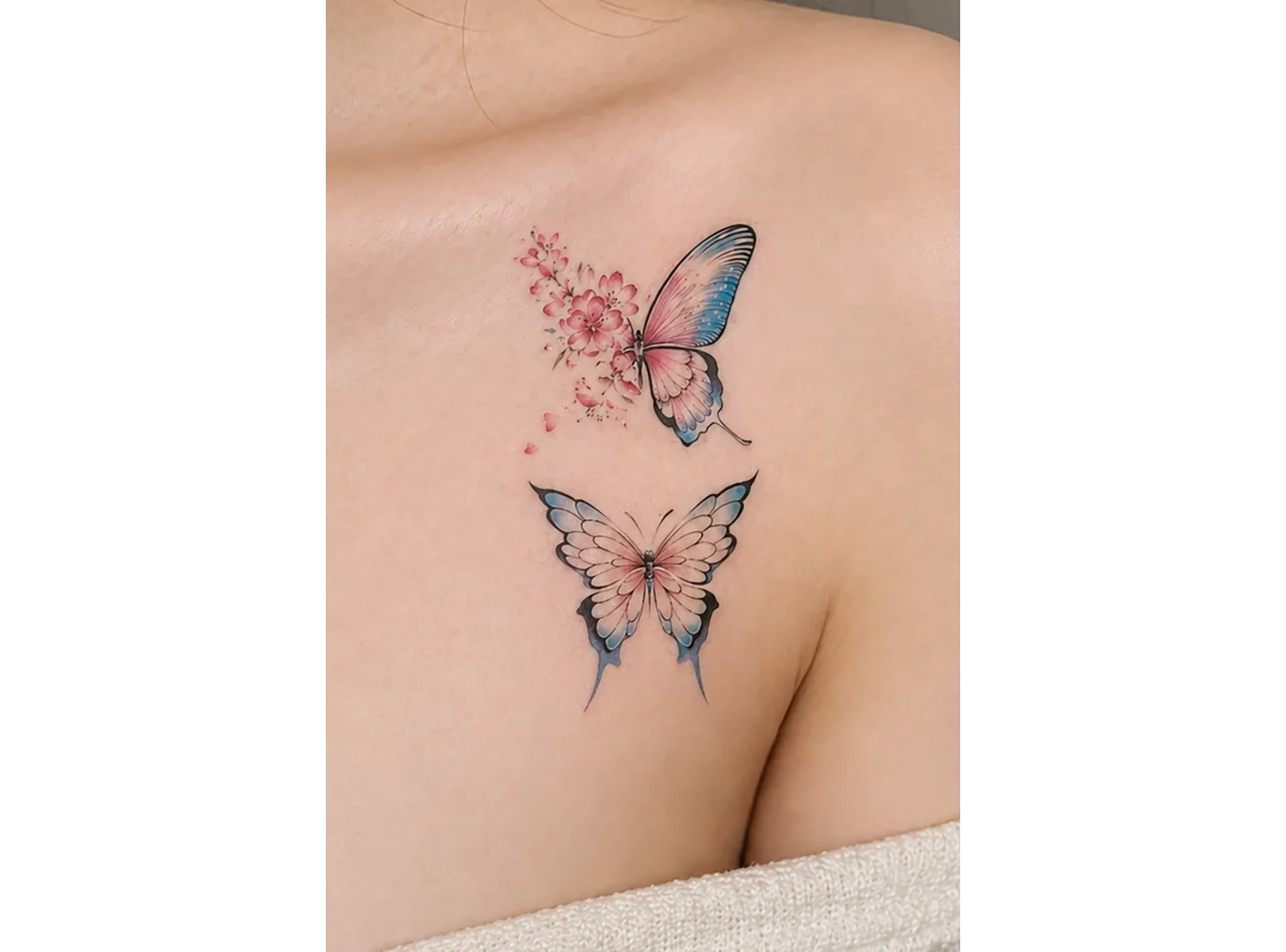 Geçici Kelebek Figürlü Mini Dövme Tattoo