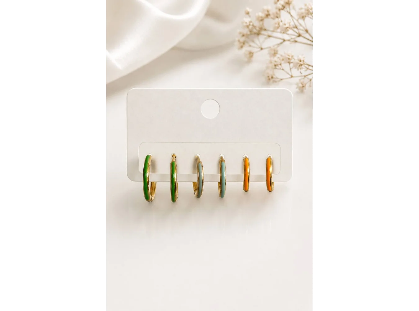 Altın Renk 6lı Çelik Küpe (Set)