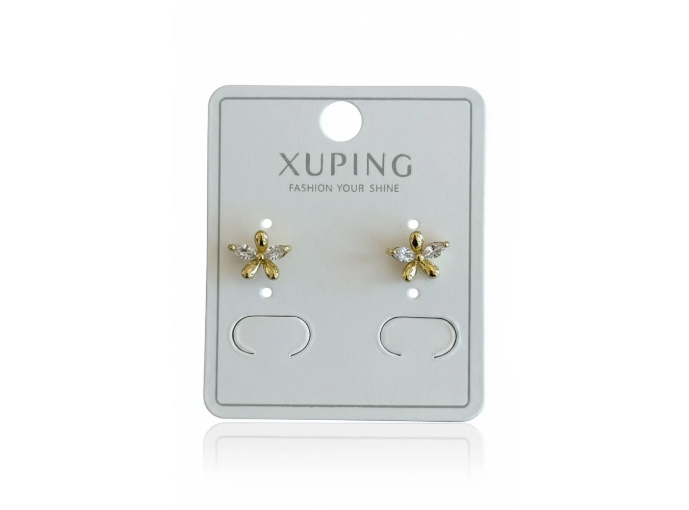 Altın Renk Çiçek Figürlü Xuping Küpe (Çift)