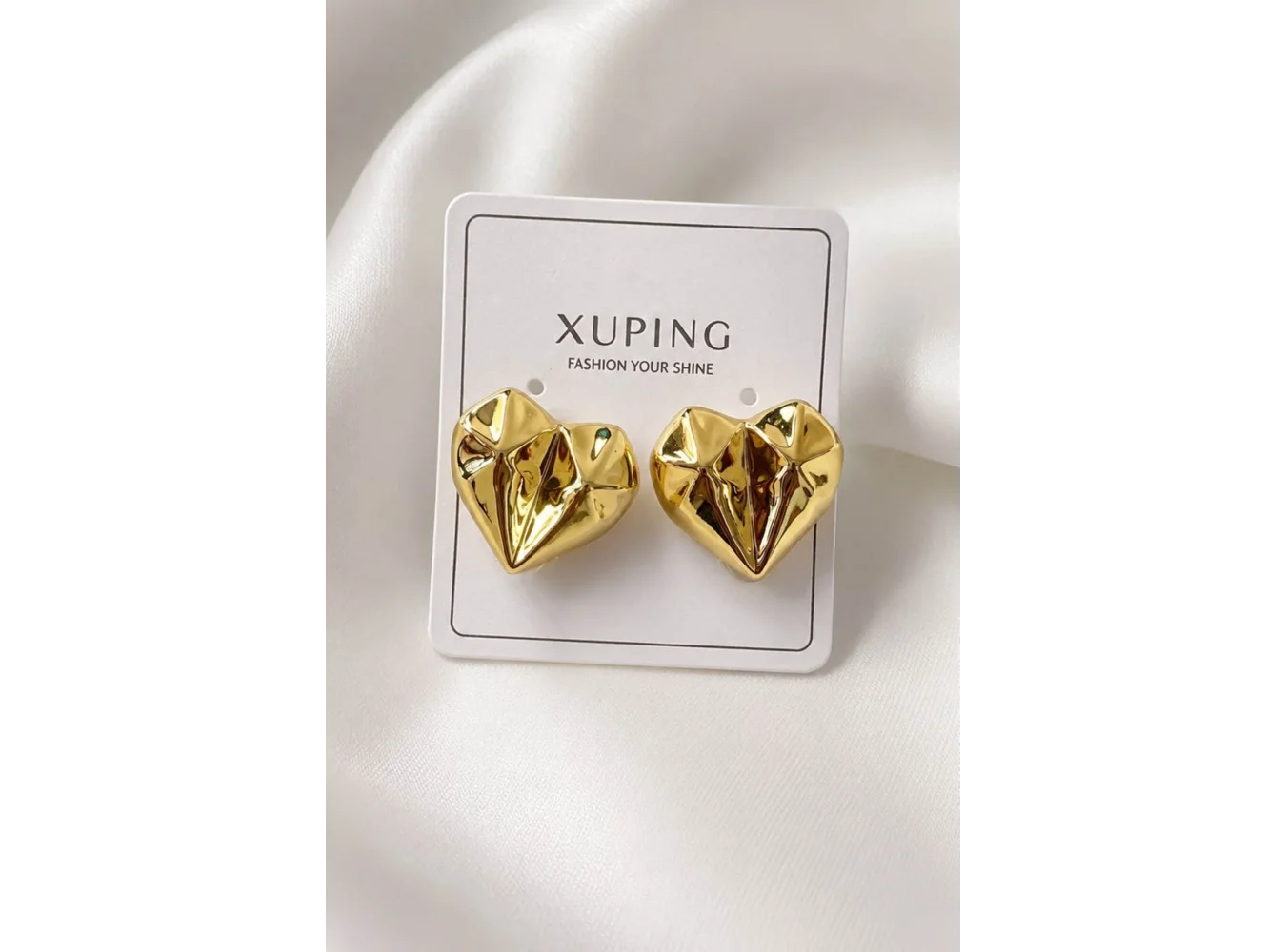 Altın Renk Kalp Figürlü    Xuping Küpe (Çift)
