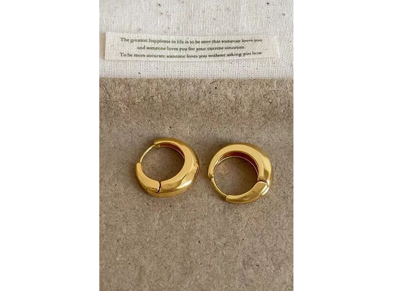 Altın Renk Mini Cm Halka Küpe (Çift)