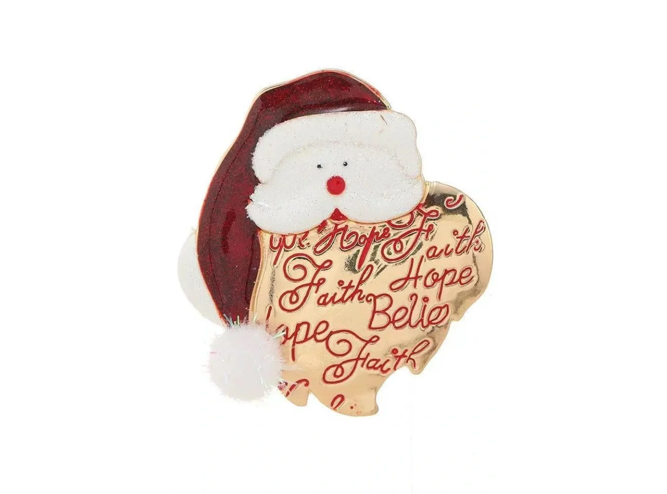 Altın Renk Noel Baba Figürlü Yılbaşı Temalı Broş