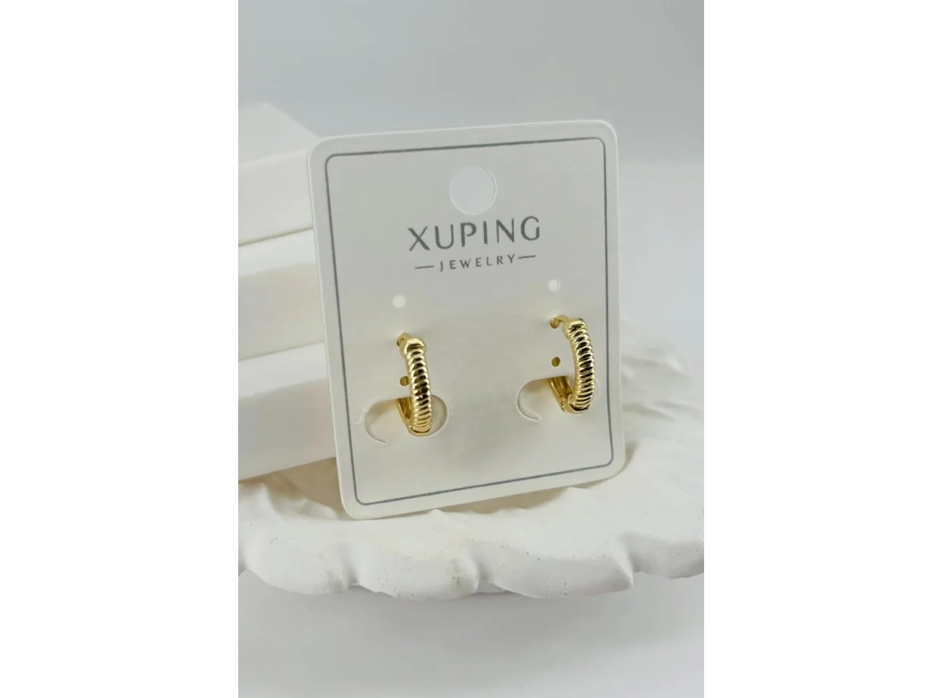 Altın Renk Xuping Halka Küpe (Çift)