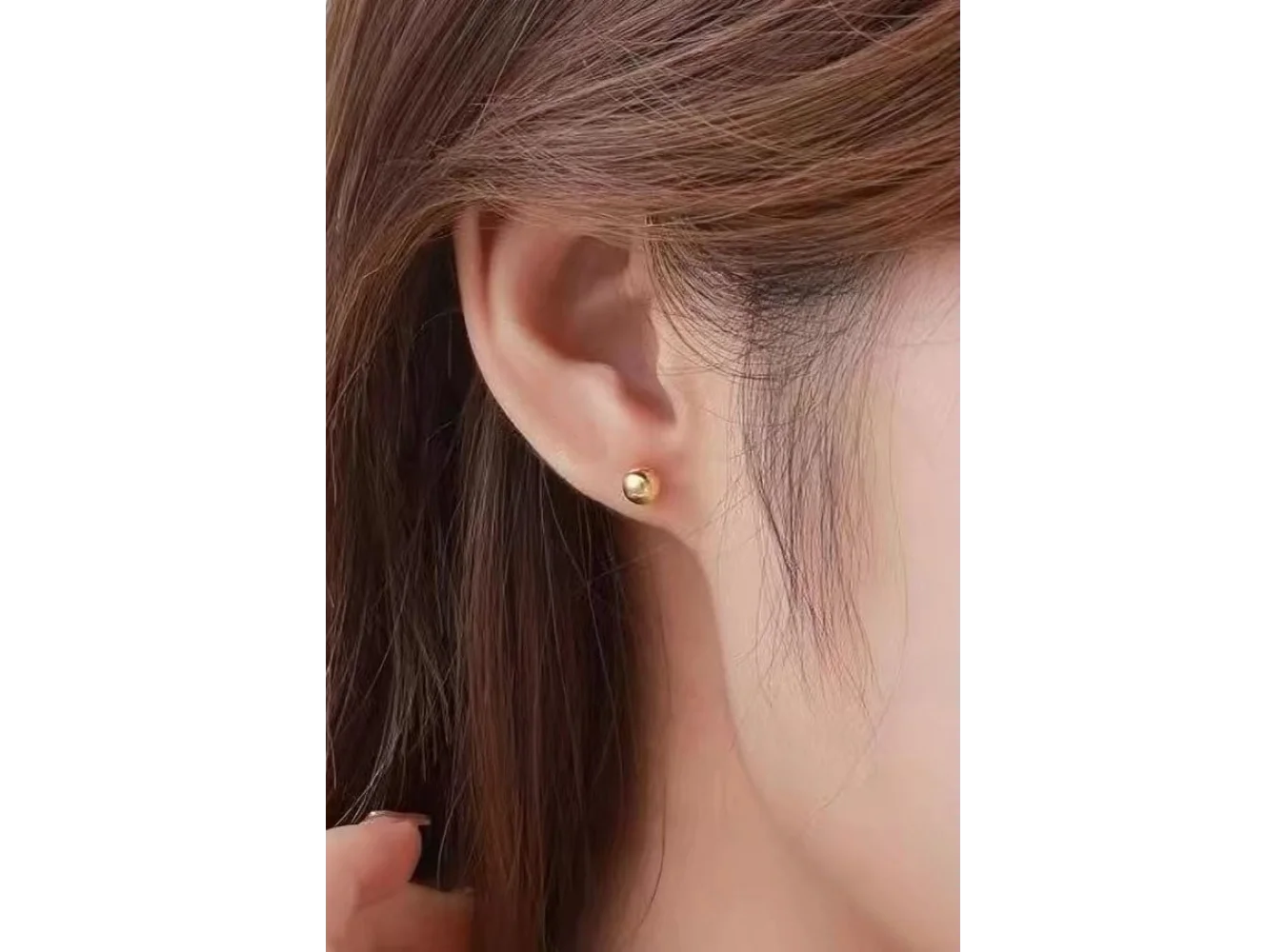 Altın Renk Xuping Top Küpe (Çift)