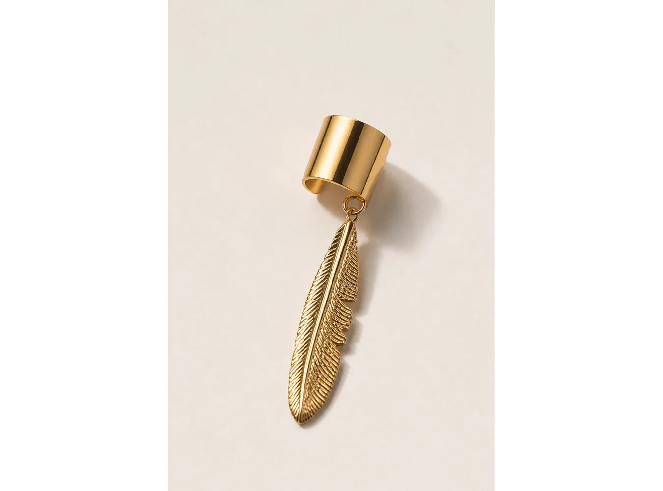 Altın Renk Yaprak Figürlü Xuping Ear Cuff (Çift)