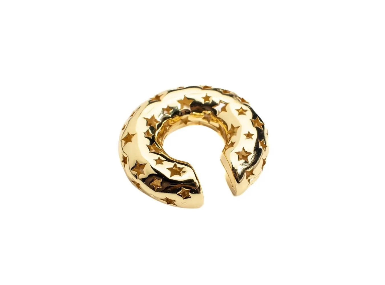Altın Renk Yıldız Figürlü Halka Tx Ear Cuff (Tek)