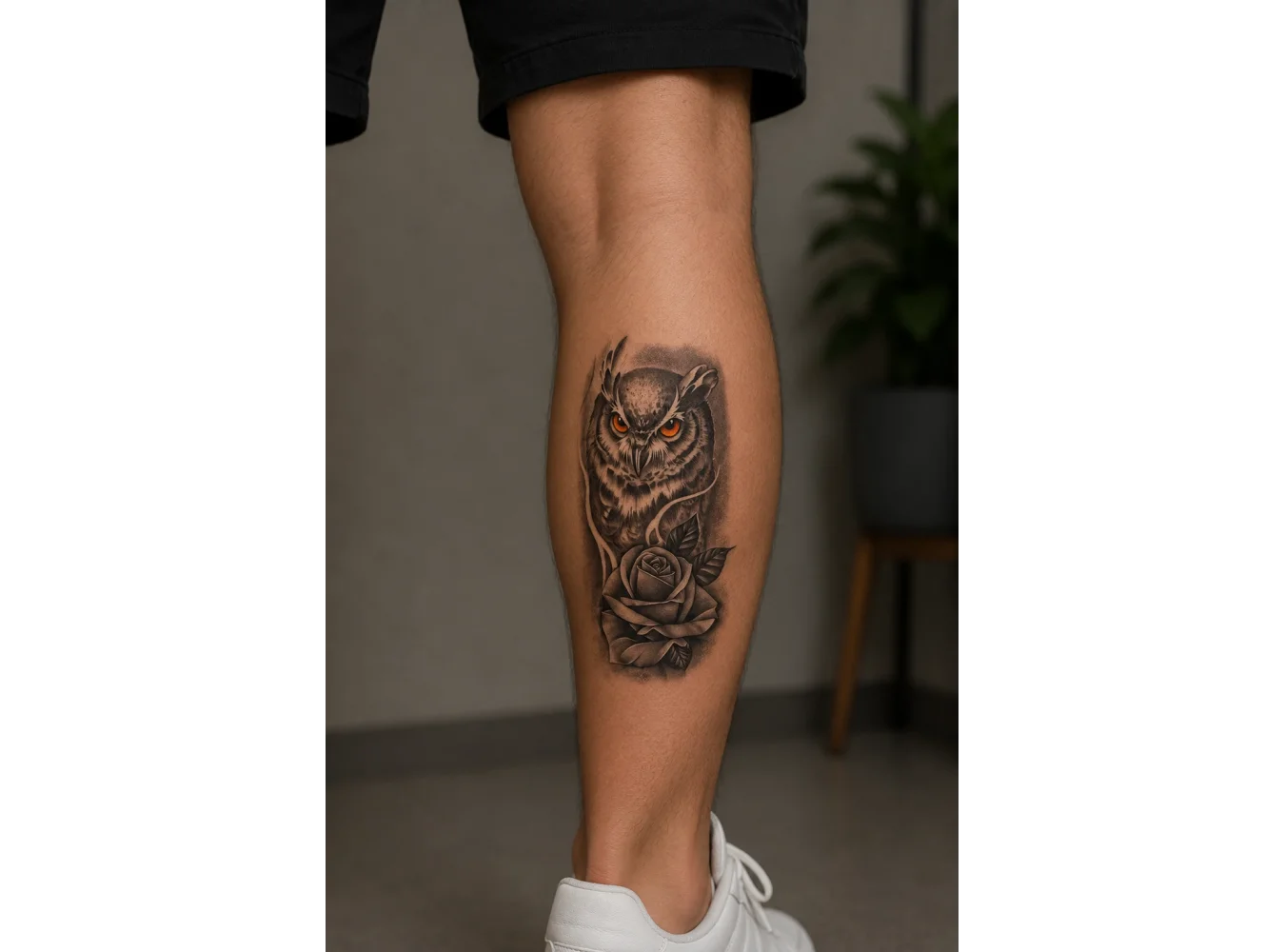 Baykuş Dövme Geçici Tattoo