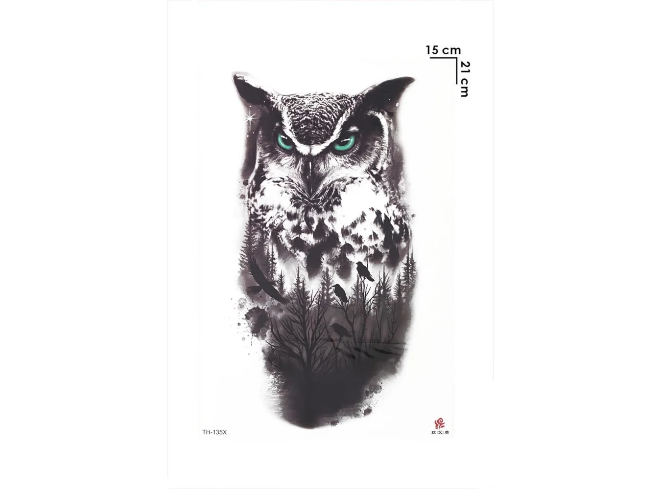 Baykuş Geçici Dövme Tattoo