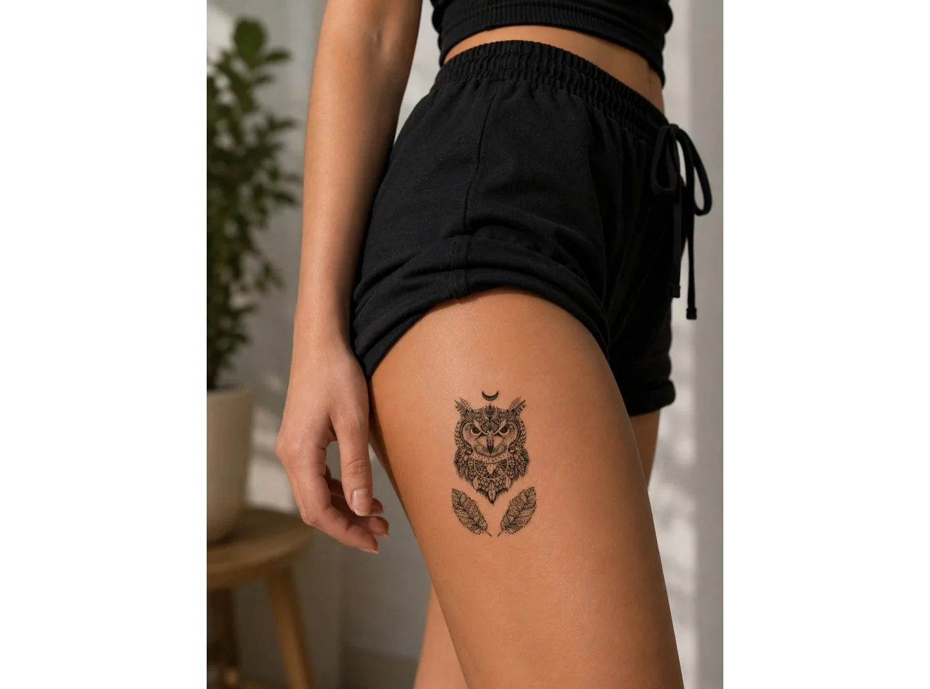 Baykuş Mini Dövme Geçici Tattoo