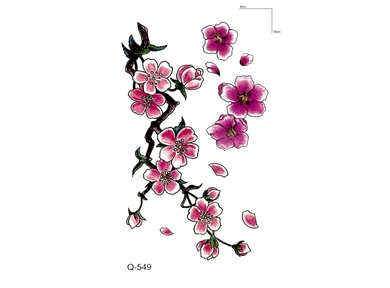 Çiçek Dalı Mini Dövme Geçici Tattoo