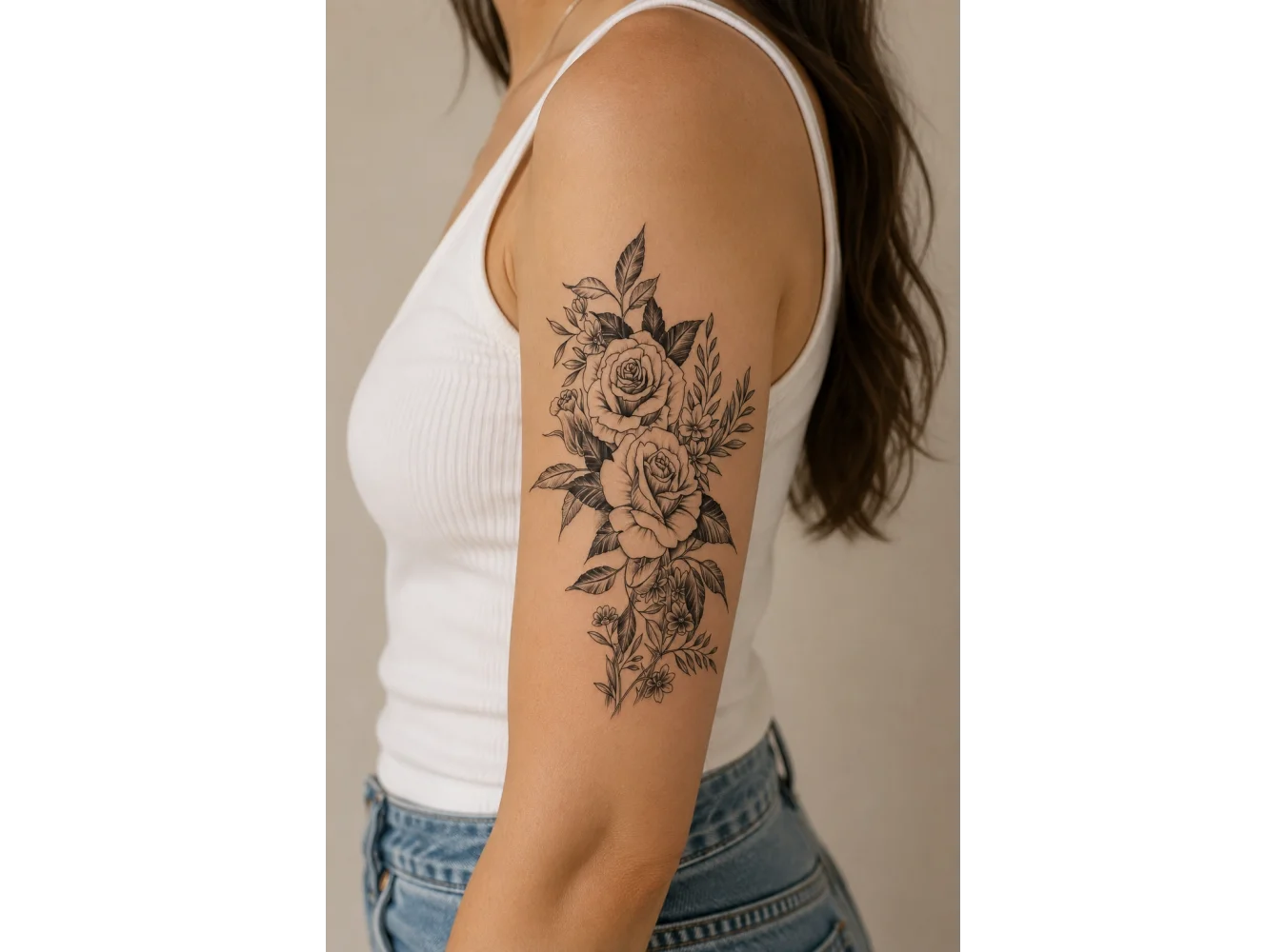 Çiçek Dövme Geçici Dövme Tattoo