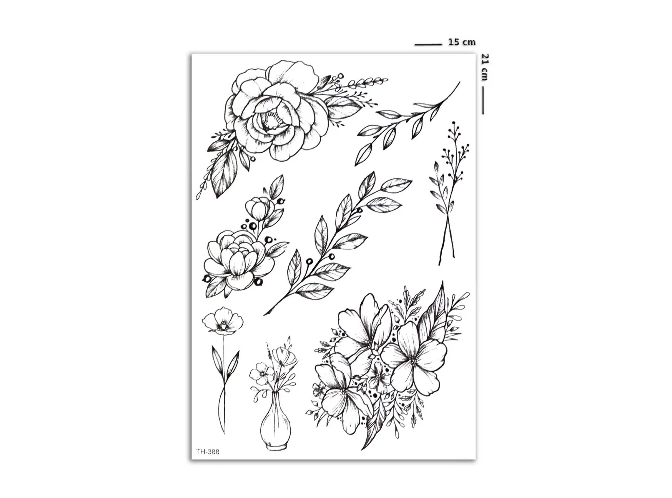 Çiçek Dövme Geçici Tattoo