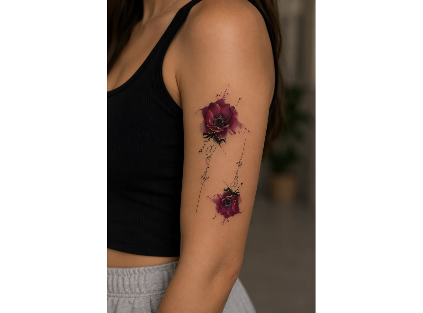 Çiçek Geçici Dövme Tattoo