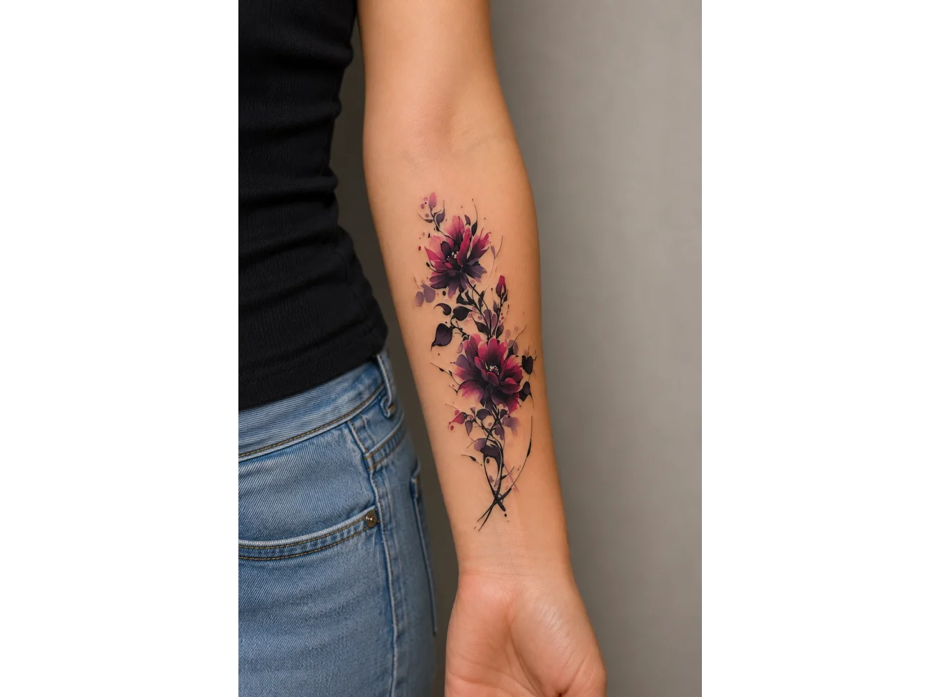 Çiçek Geçici Dövme Tattoo