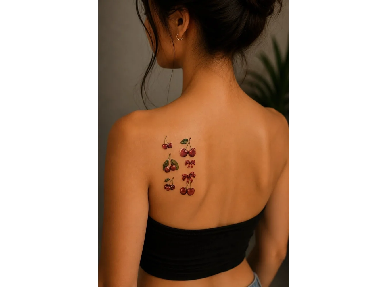 Çoklu Kiraz Mini Geçici Dövme Tattoo