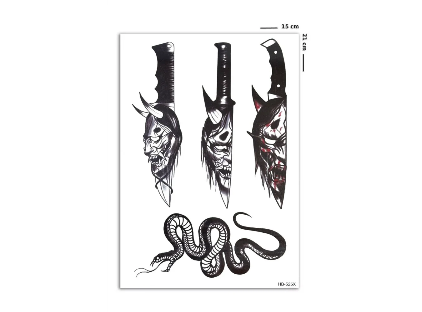 Devil Bıçak Geçici Dövme Tattoo