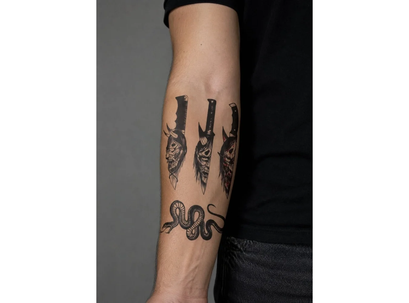 Devil Bıçak Geçici Dövme Tattoo