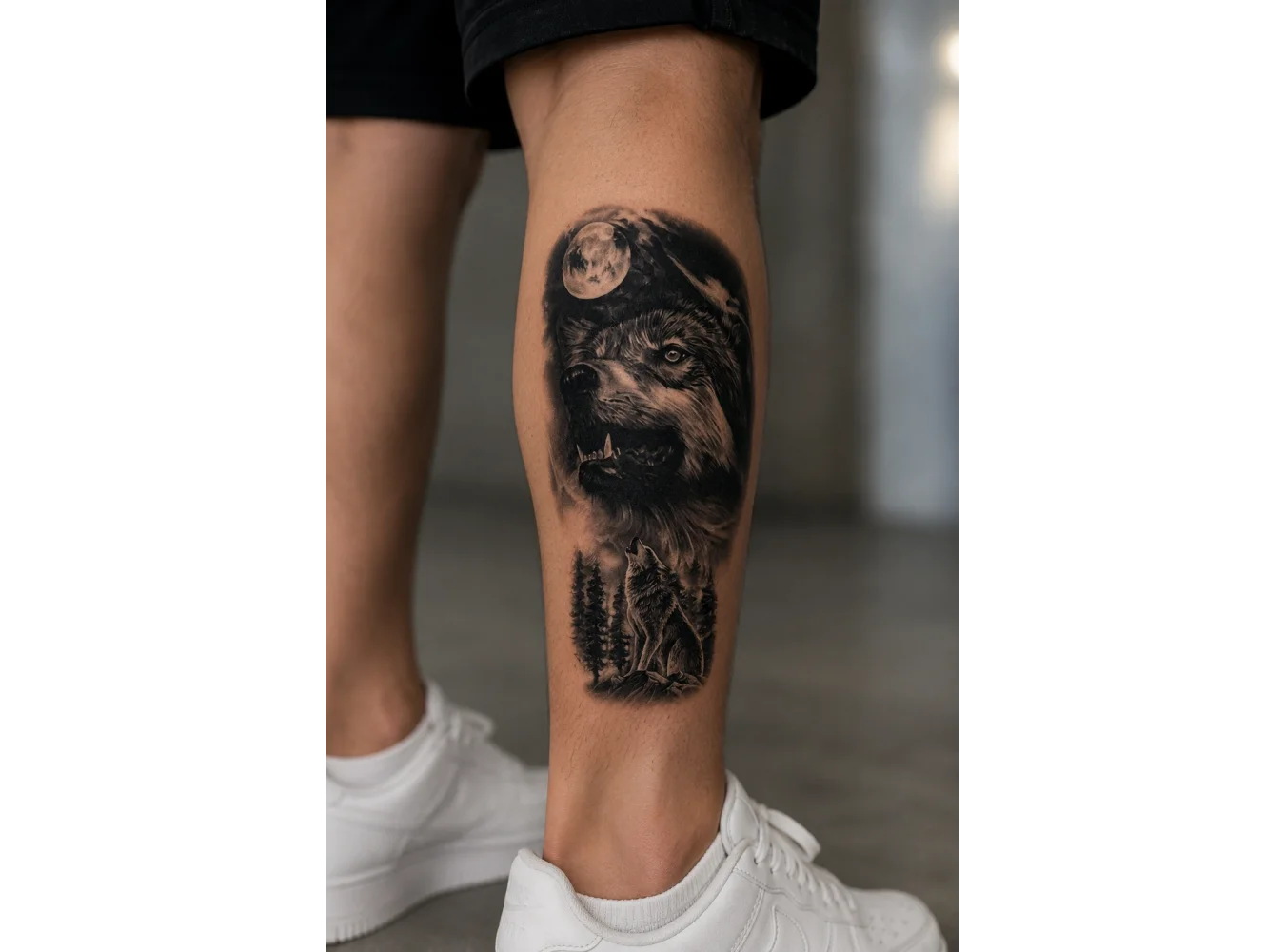 Dolunay ve Kurt Geçici Dövme Tattoo