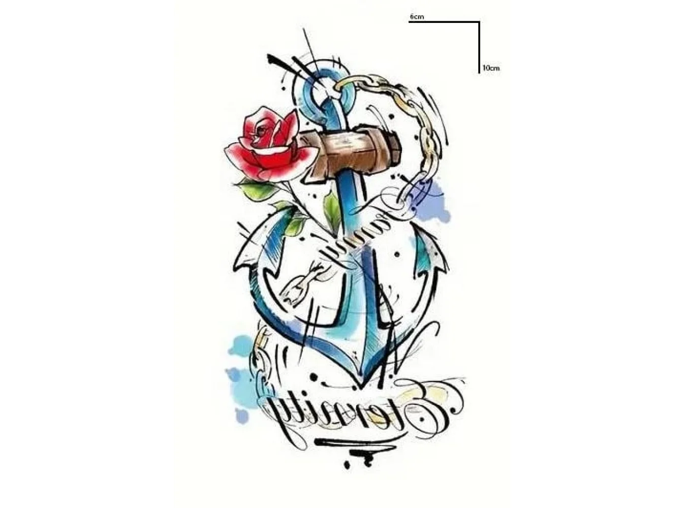 Geçici Çapa Figürlü Mini Dövme Tattoo