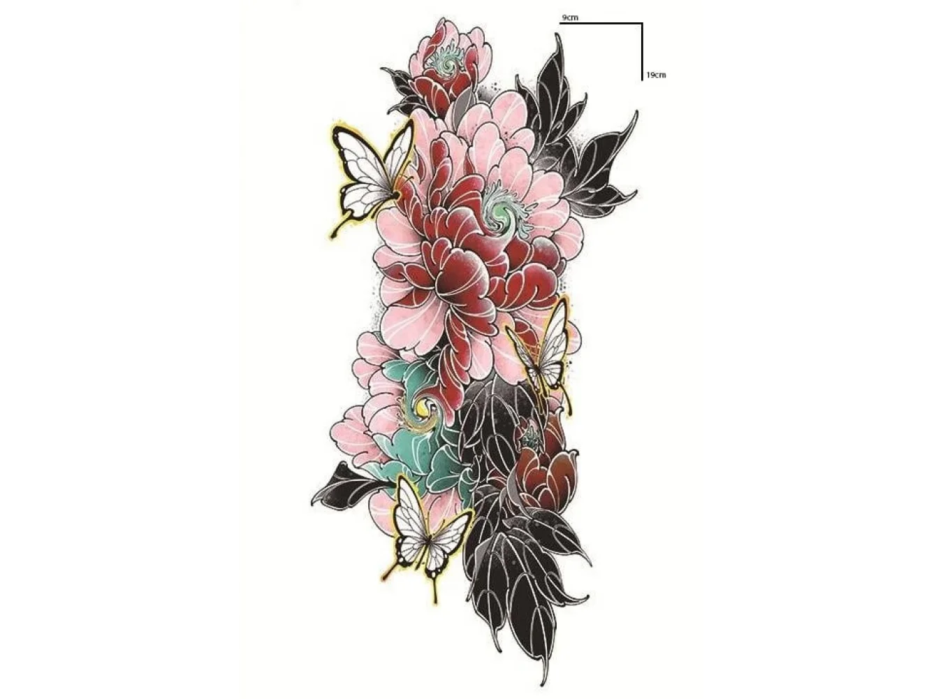 Geçici Çiçek Figürlü Dövme Tattoo