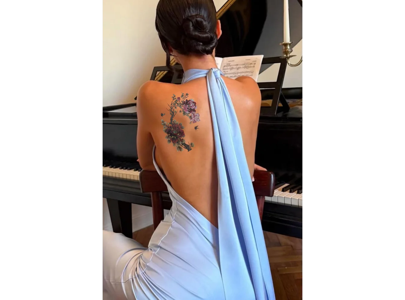 Geçici Çiçek Figürlü Dövme Tattoo