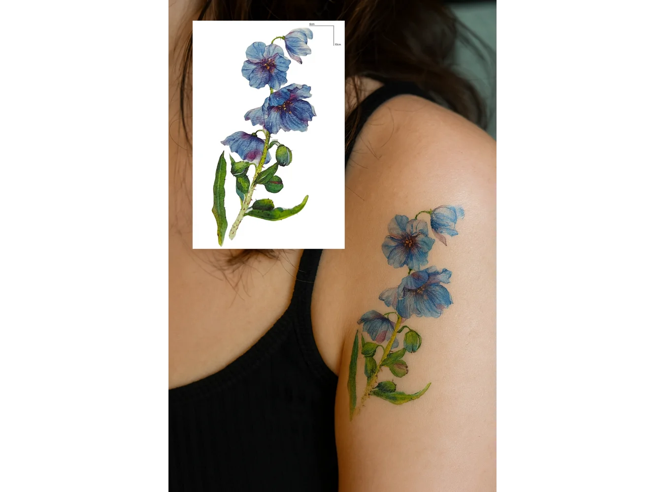 Geçici Çiçek Figürlü Mini Dövme Tattoo