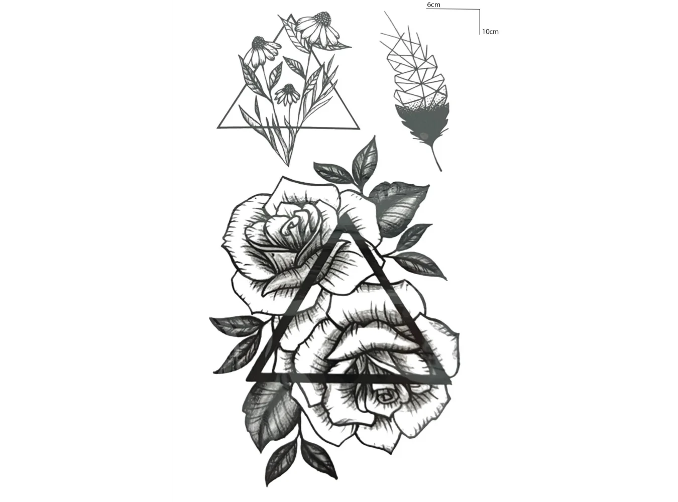 Geçici Çiçek Figürlü Mini Dövme Tattoo