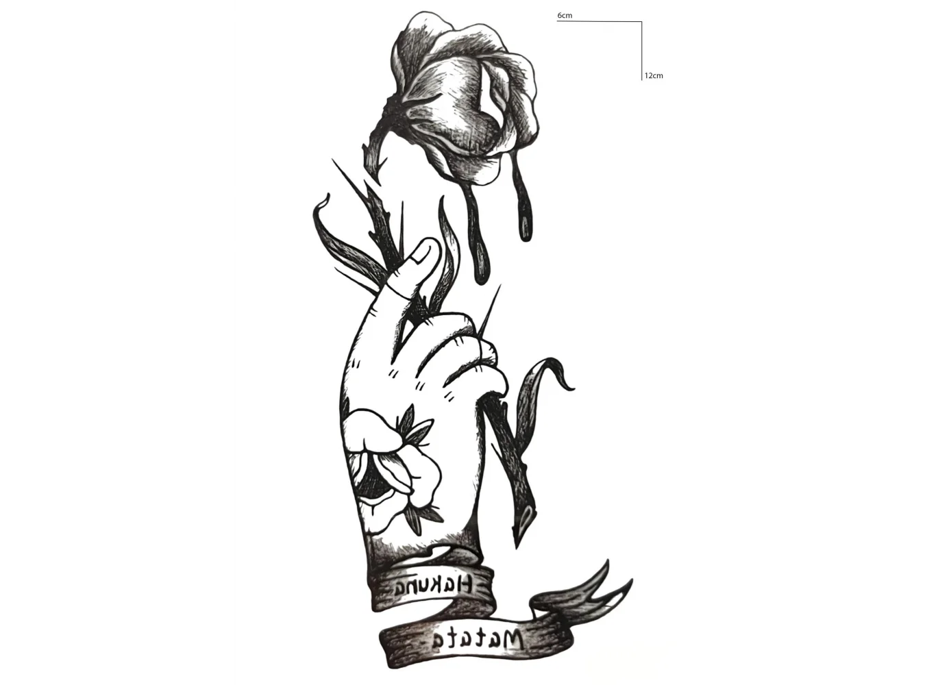 Geçici Çiçek Figürlü Mini Dövme Tattoo
