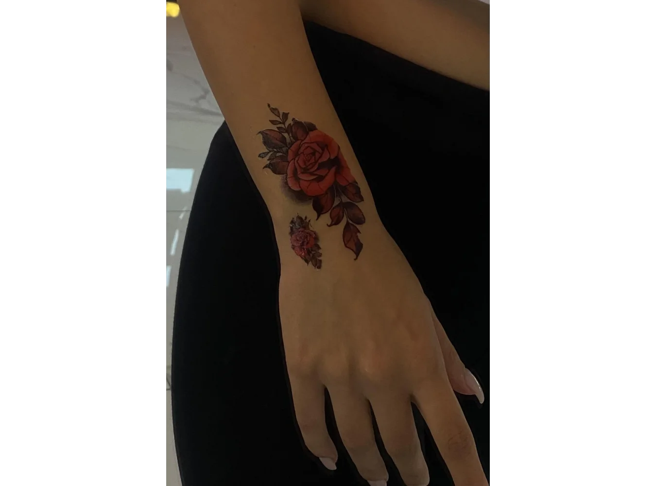 Geçici Gül Figürlü Mini Dövme Tattoo