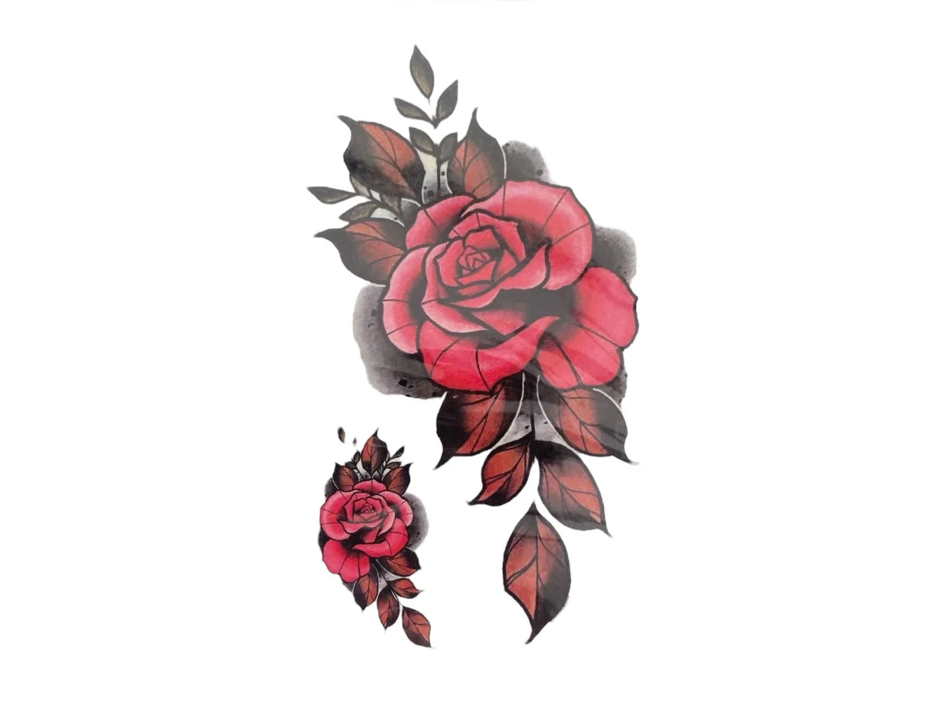Geçici Gül Figürlü Mini Dövme Tattoo