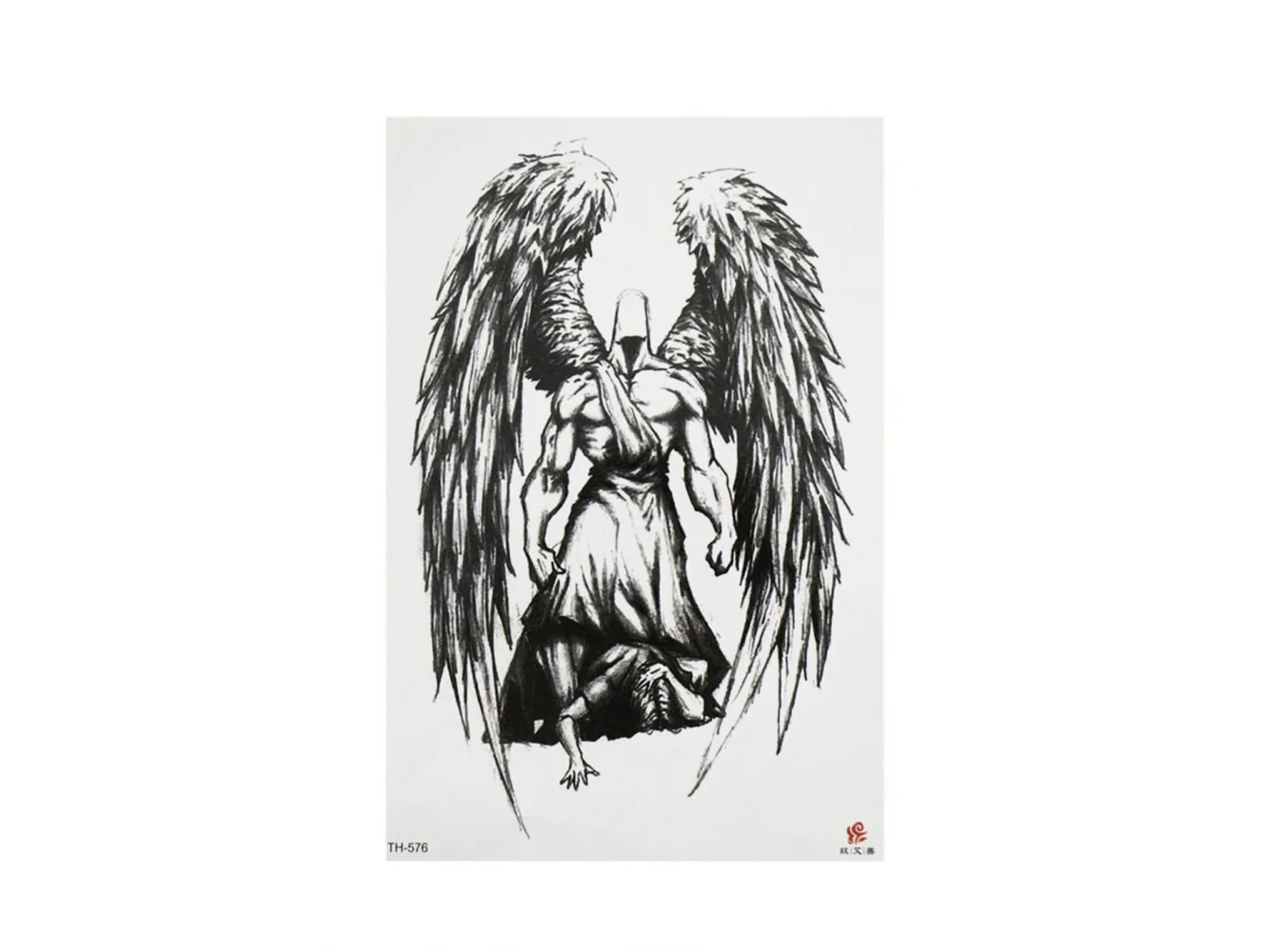 Geçici Kanatlı Savaşçı Dövme Tattoo