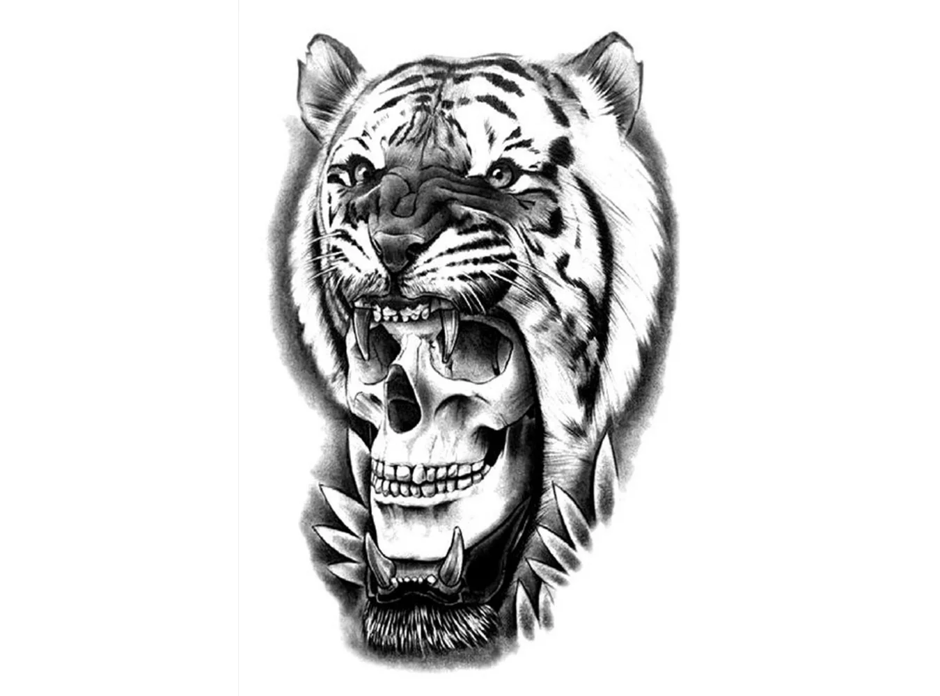 Geçici Kaplan Figürlü Dövme Tattoo