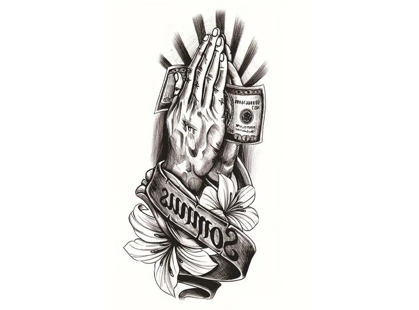 Geçici Karışık Figürlü Dövme Tattoo