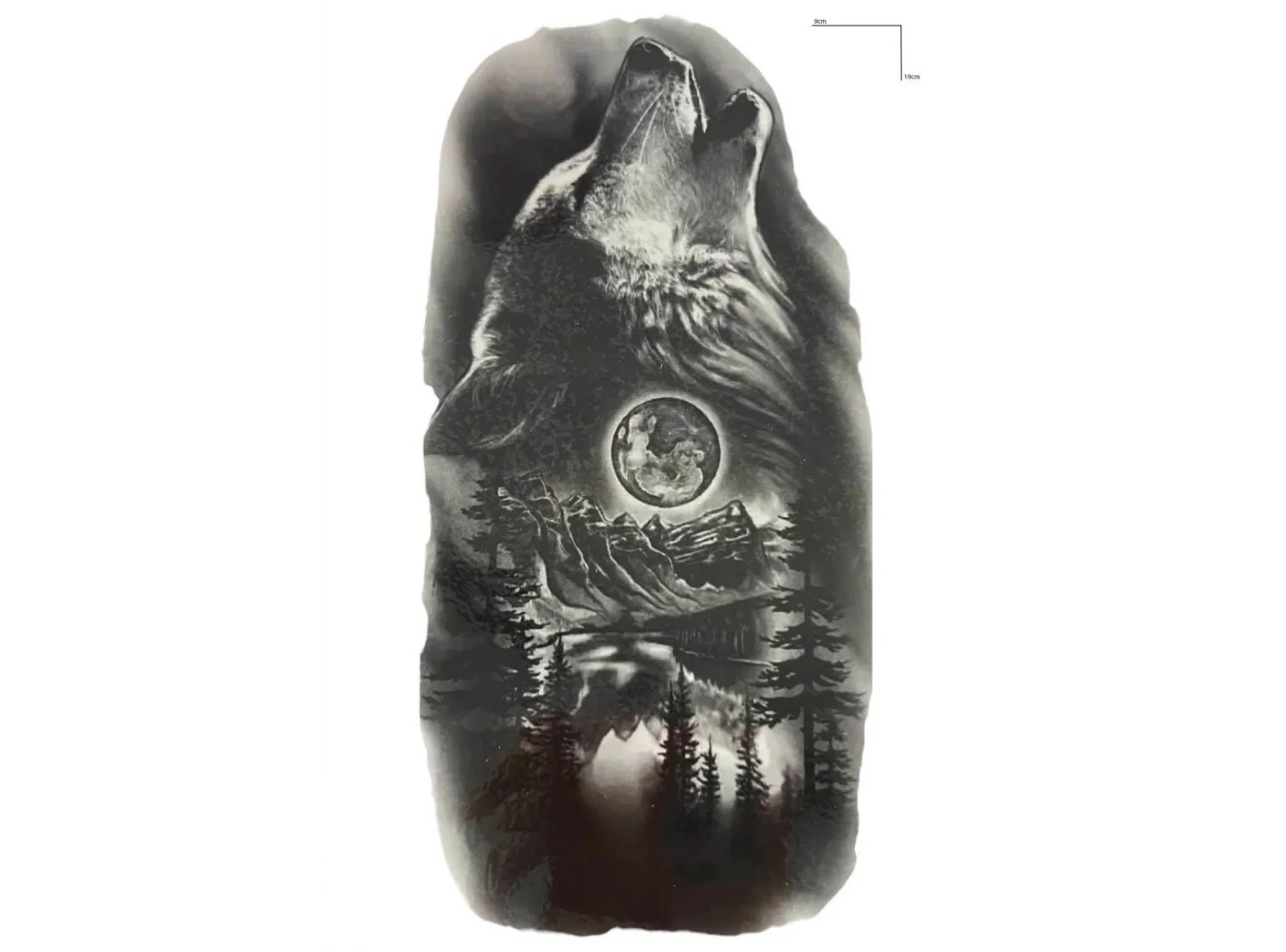Geçici Kurt Figürlü Dövme Tattoo