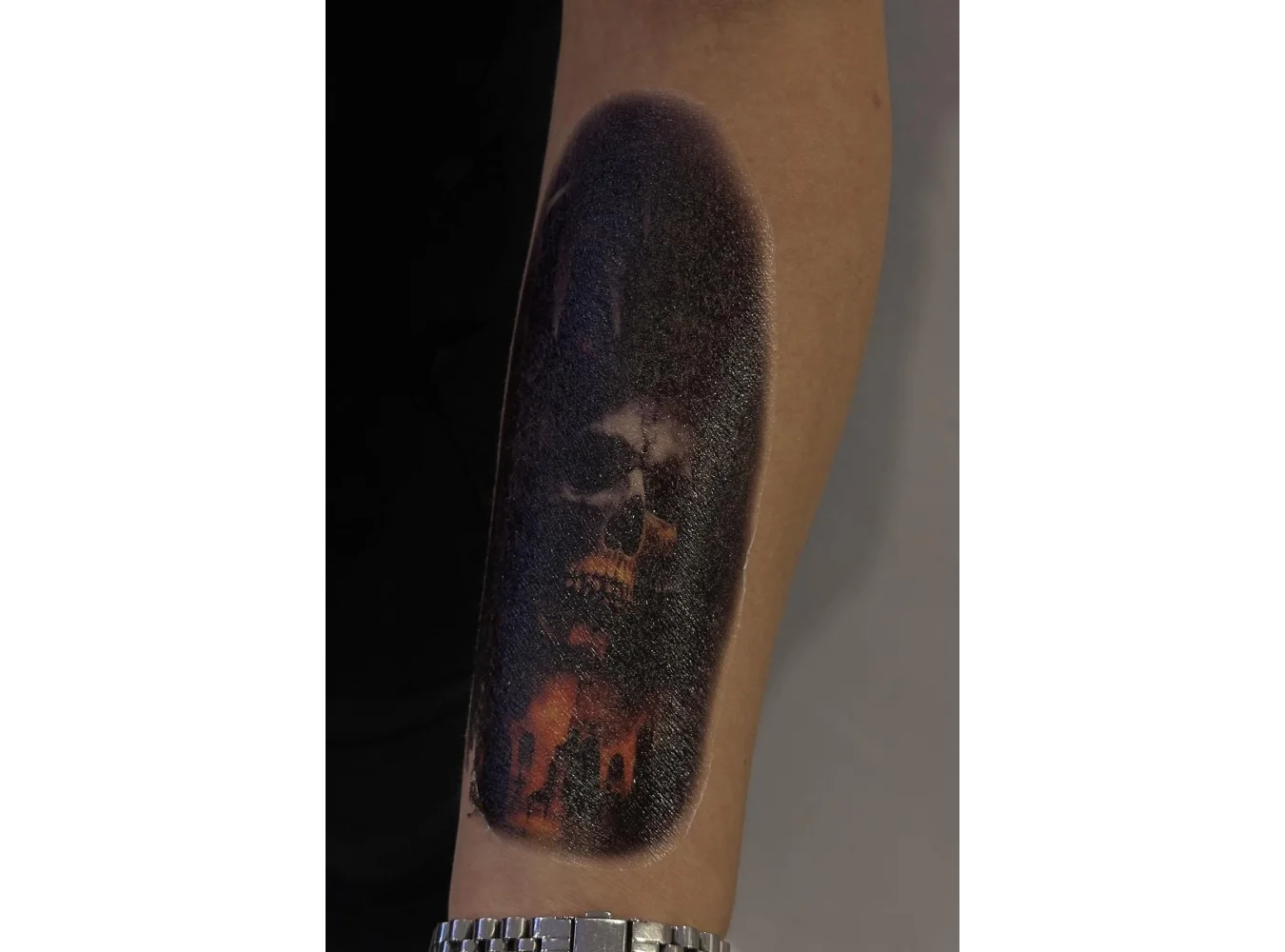 Geçici Kuru Kafa Figürlü Dövme Tattoo