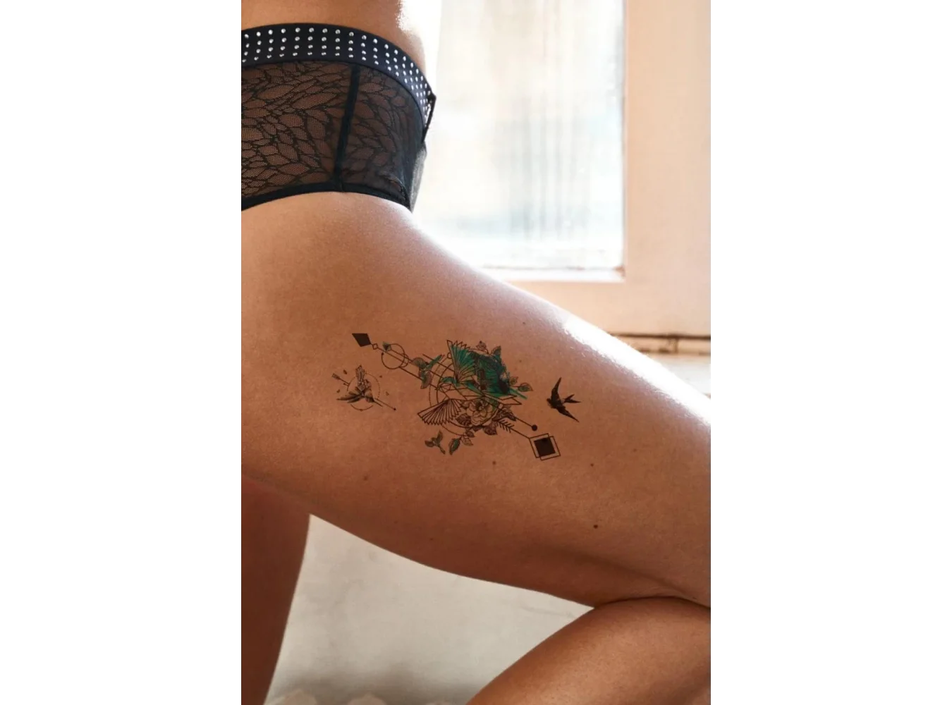 Geçici Kuş Figürlü Dövme Tattoo