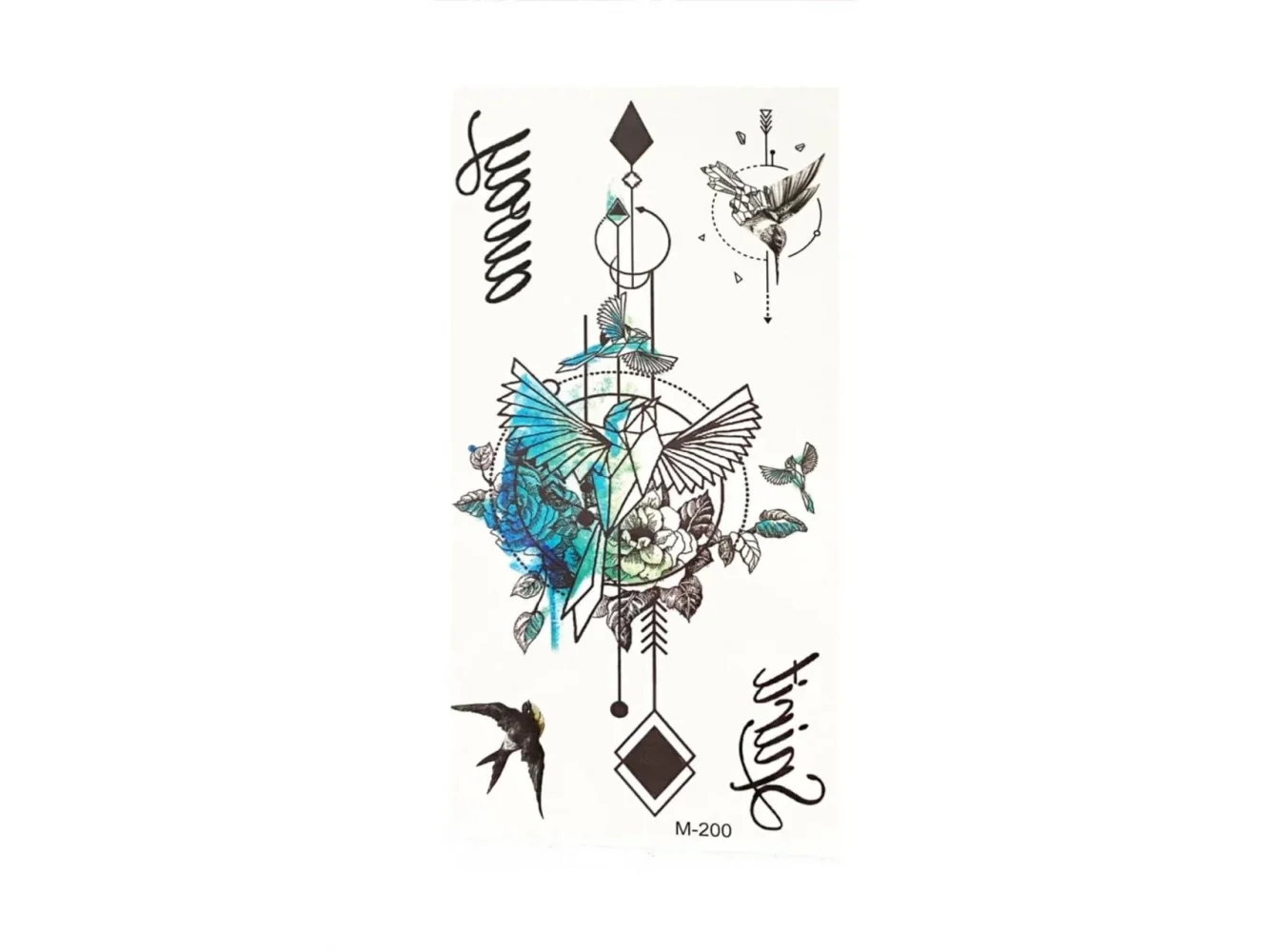 Geçici Kuş Figürlü Dövme Tattoo