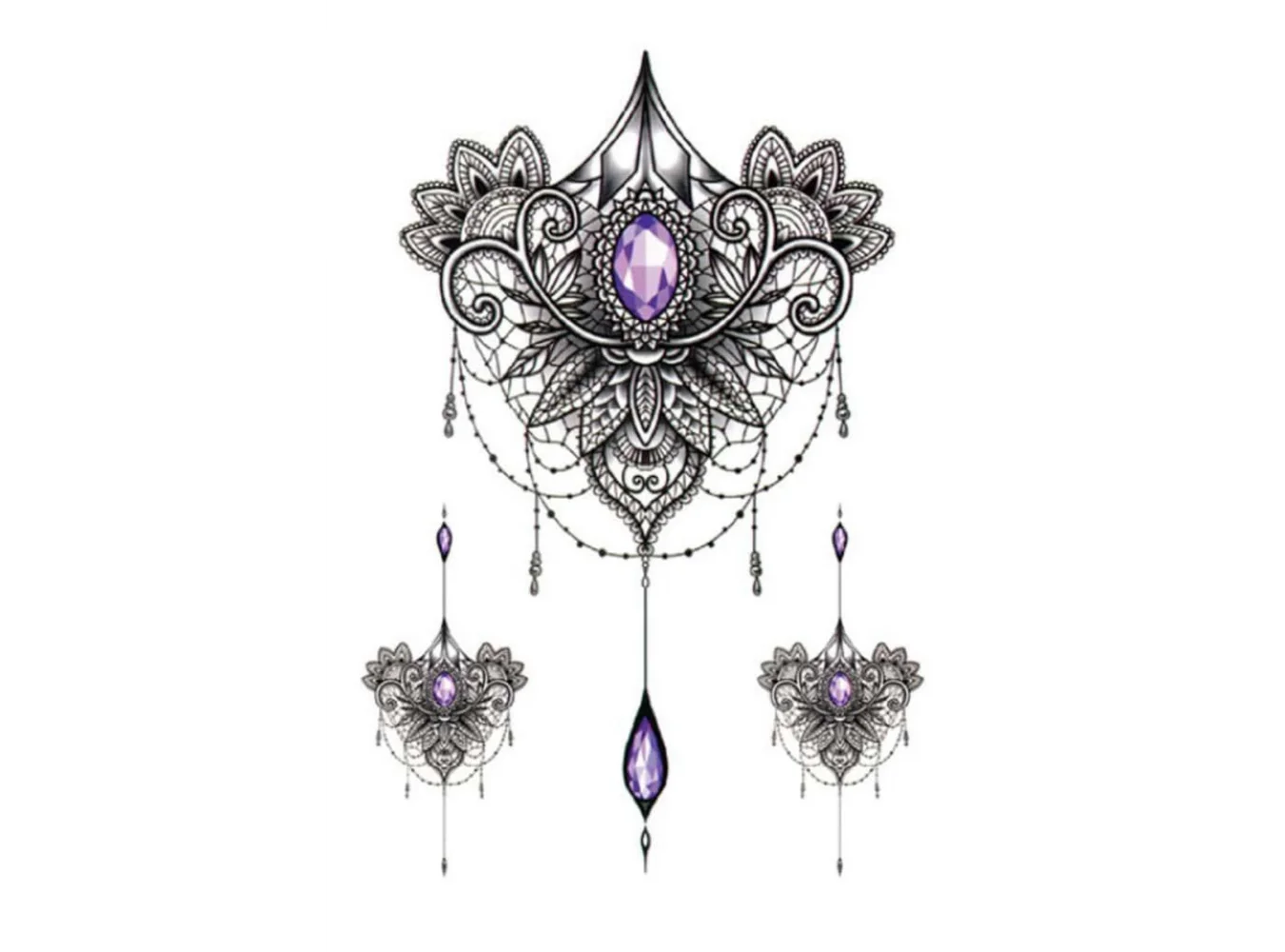 Geçici Lotus Figürlü Dövme Tattoo