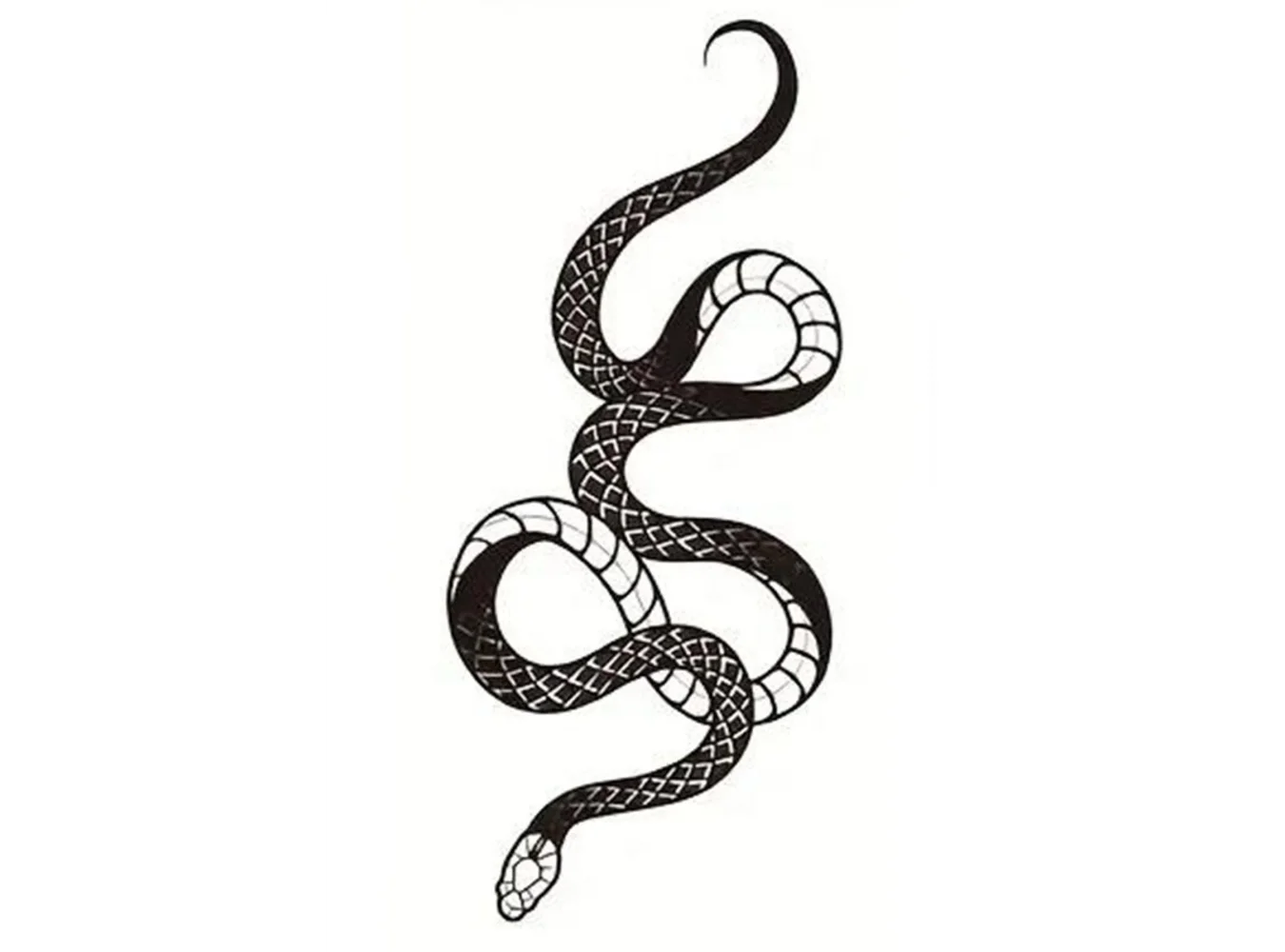 Geçici Yılan Figürlü Mini Dövme Tattoo