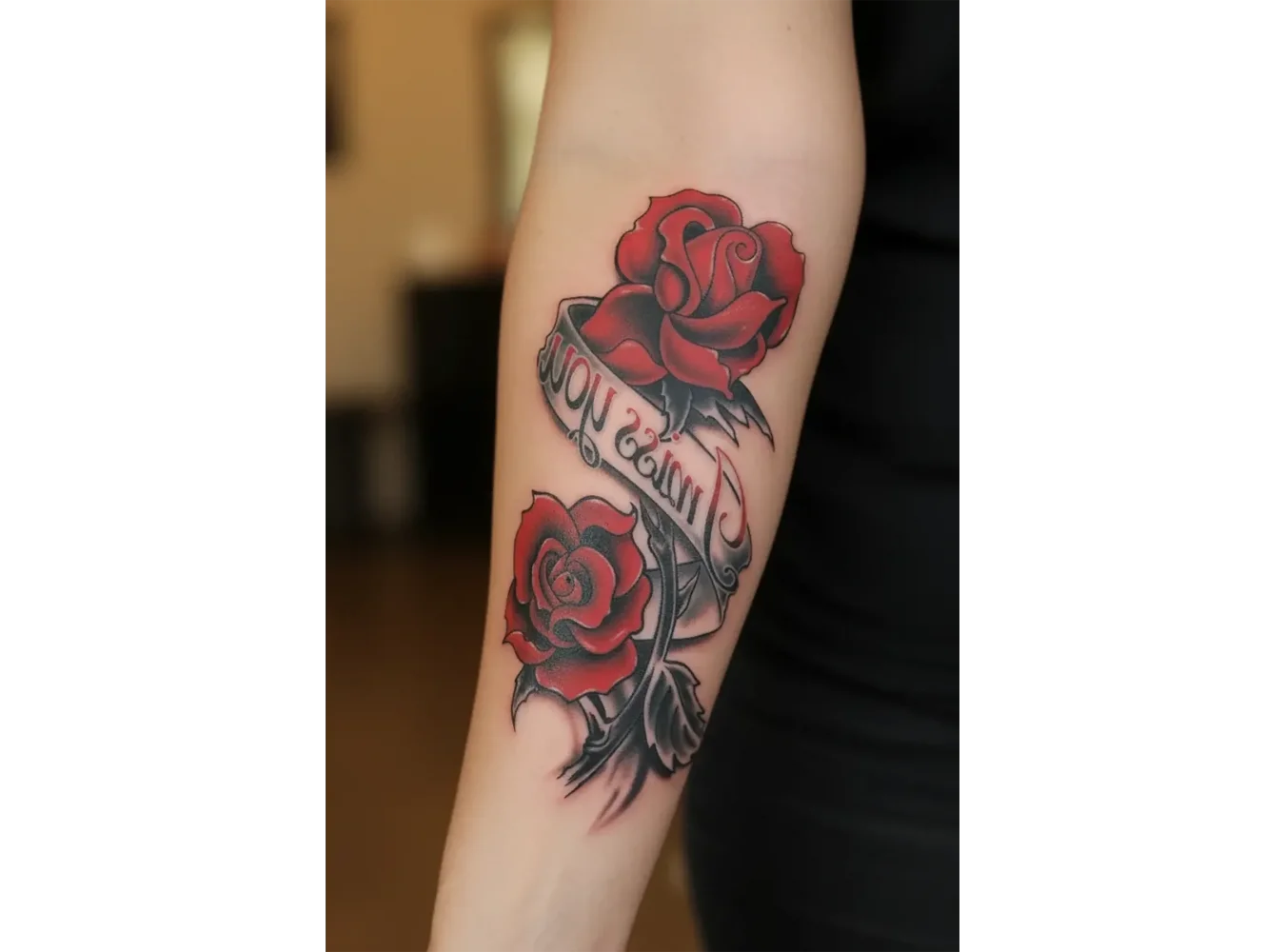 Gül Figürlü Geçici Dövme Tattoo
