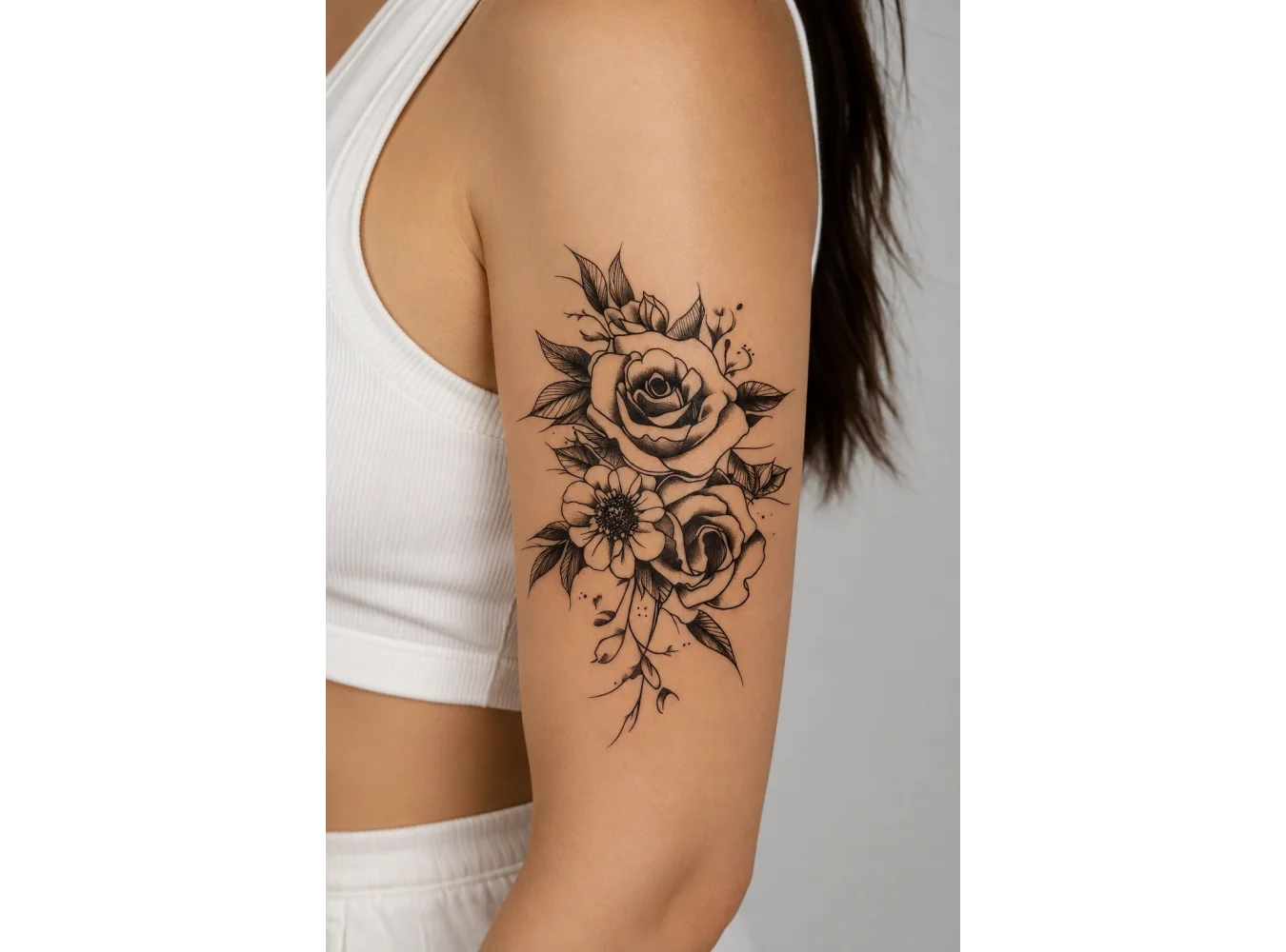 Gül Geçici Dövme Tattoo