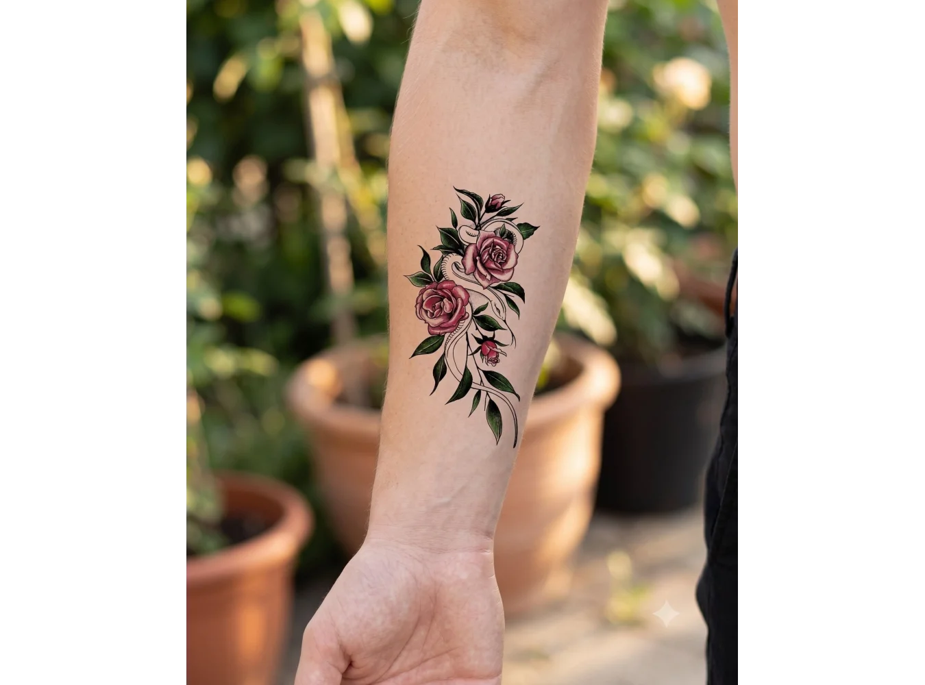 Gül Mini Geçici Dövme Tattoo