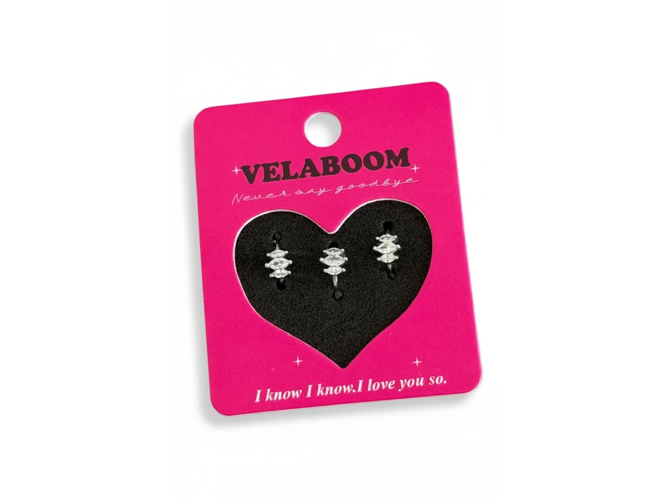 Gümüş Renk 3lü Halka Tragus Set