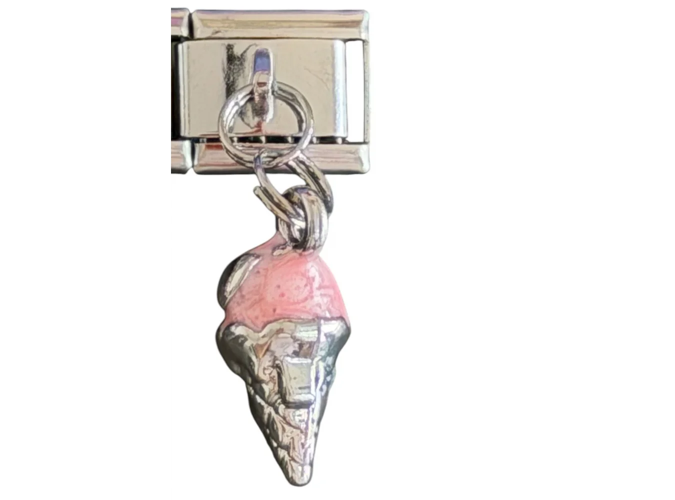 Gümüş Renk Dondurma Figürlü Çelik Nomination Charm (Tek)