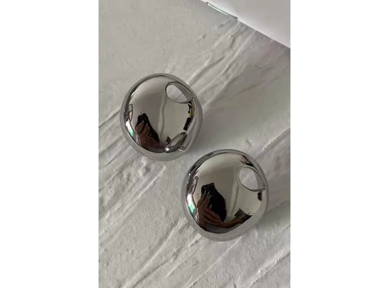 Gümüş Renk Metal Küpe (Çift)