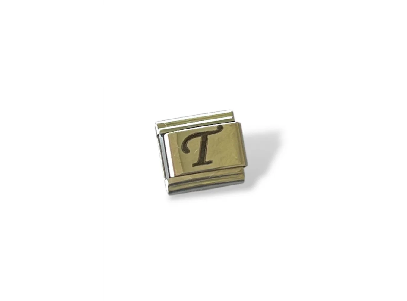 Gümüş Renk T Harf Çelik Nomination Charm (Tek)