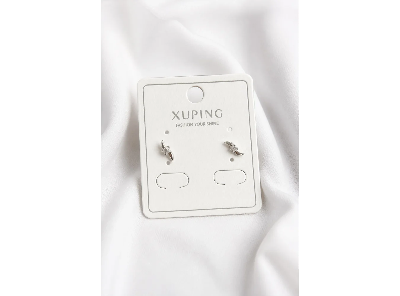 Gümüş Renk Taşlı Xuping Küpe (Çift)