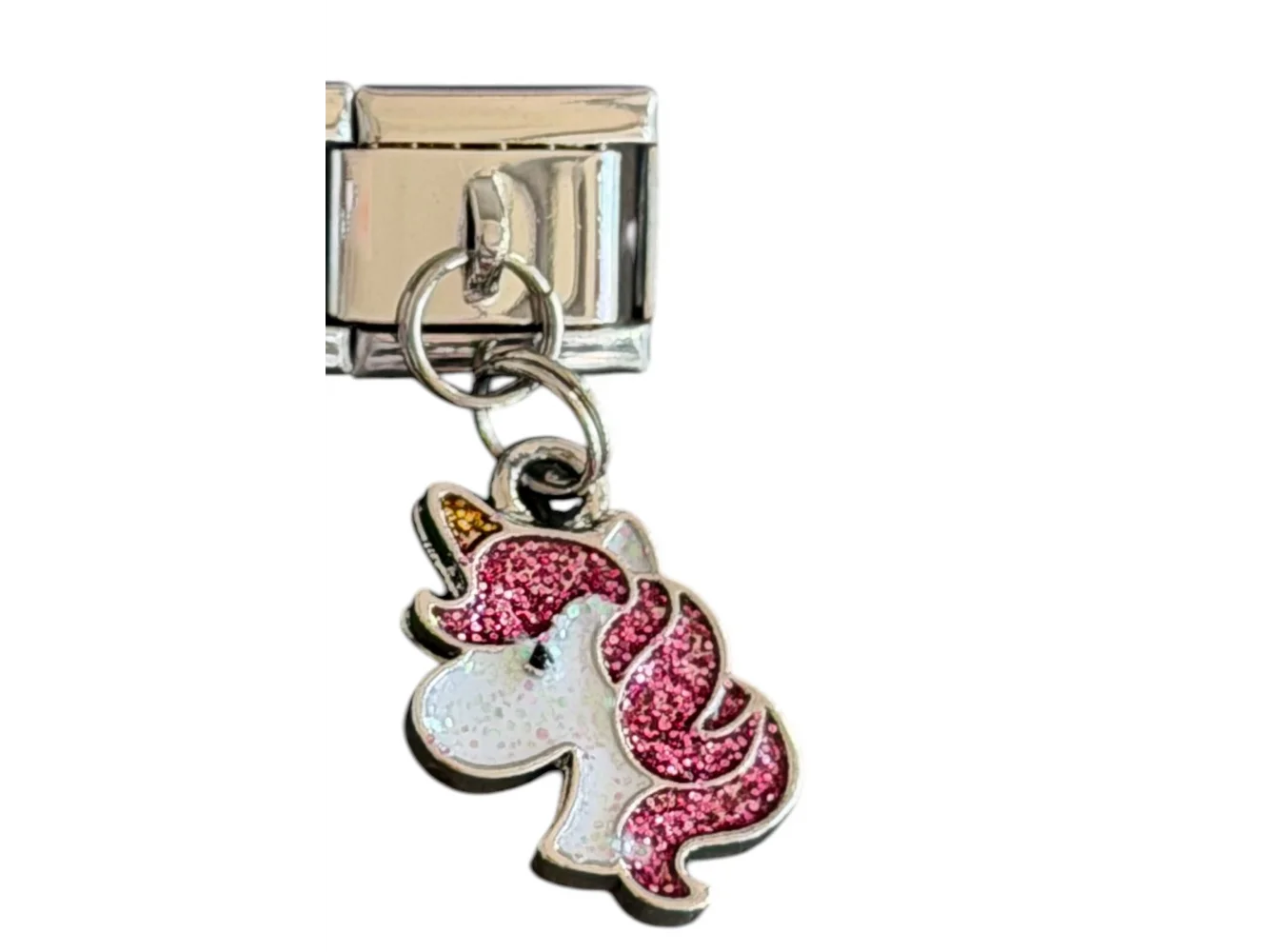 Gümüş Renk Unicorn Figürlü Çelik Nomination Charm (Tek)