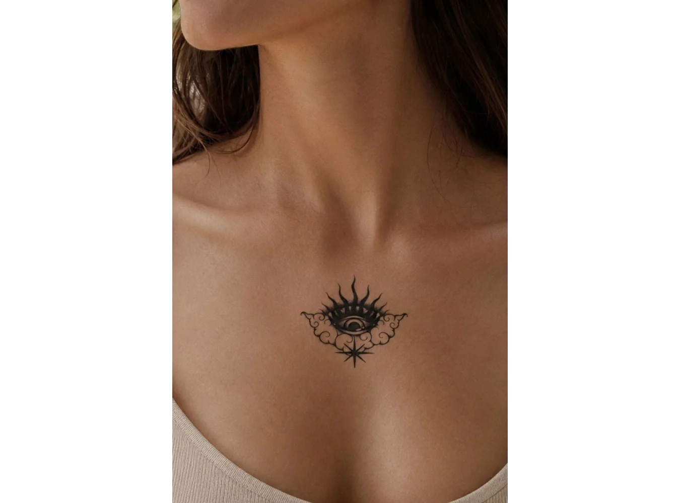 İkili Göz Mini Dövme Geçici Tattoo