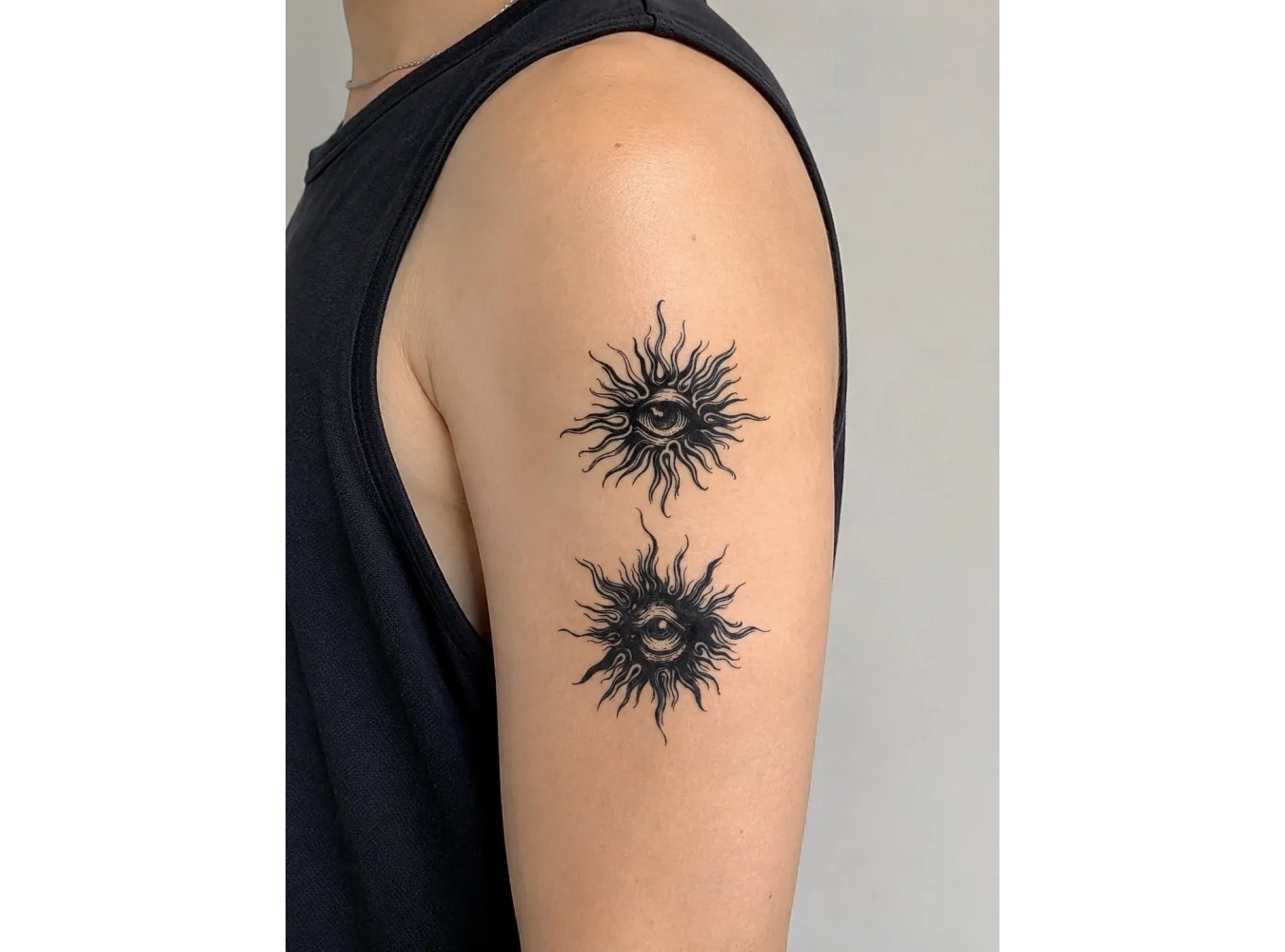 İkili Göz Mini Dövme Geçici Tattoo